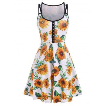 

Sunflower Grommet Racerback Tank Dress, Multicolor