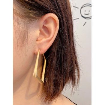 

Matte Golden Square Hoop Earrings