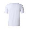 T-shirt Contrasté avec Œillet à Lacets - Blanc XXL