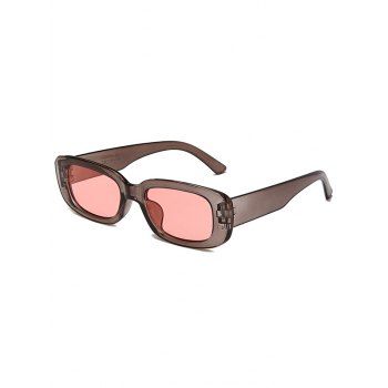 

Narrow Rectangle Wide Temple Retro Sunglasses, Dark gray