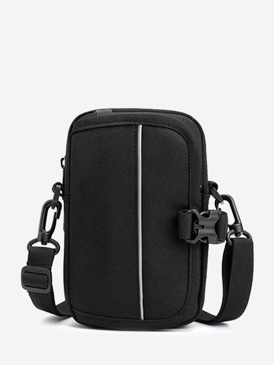 Mini Sac Banane Décontracté Multifonctionnel - Noir 