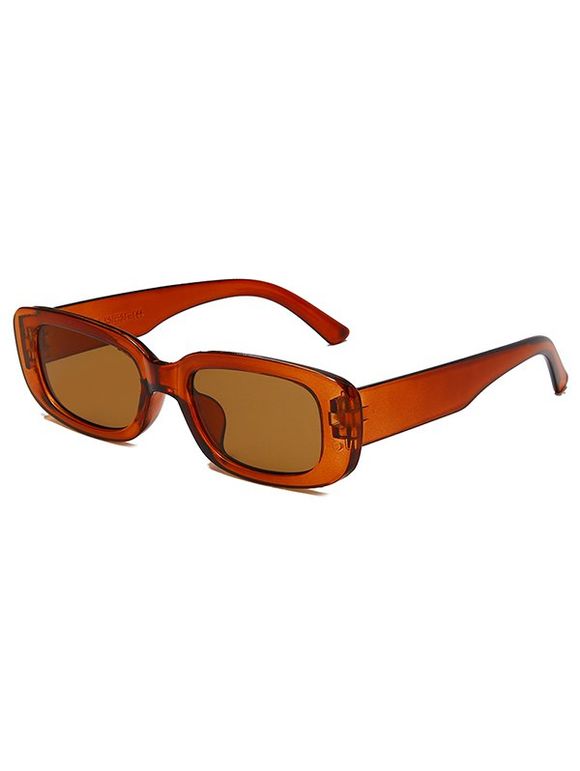 Lunettes Solaires Décorées Branches Courbées Style Rétro - Acajou 