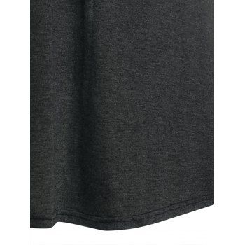 Plus Size Raglan Sleeve Knee Length T-shirt Dress