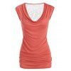 Débardeur Panneau en Dentelle Transparente de Grande Taille - Rouge 5XL