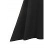 Robe Haute Basse à Demi-Zip à Lacets - Noir XL