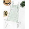 Robe Moulante Côtelée à Bretelle Fine de Grande Taille - Vert clair XL