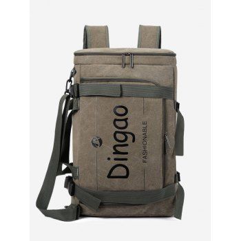 

Letter Print Multi Strap Convertible Bag, Camouflage green