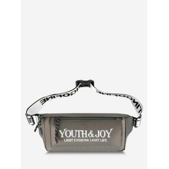 

Printed Letters Leisure Business Waterproof Waist Bag, Jungle green