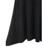 Robe Mi-longue Haute Basse Gothique Découpée Panneau en Dentelle - Noir L