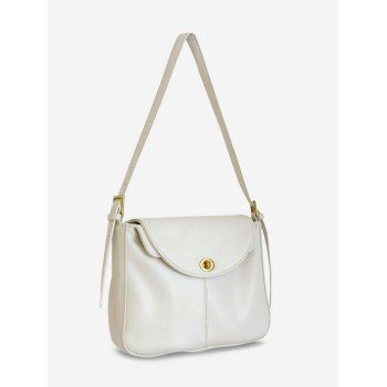 

Retro Cover Shoulder Messenger Bag, White