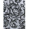 Plus Size Criss Cross Floral Print Ruched Three Piece Tankini Swimwear - BLACK 3X