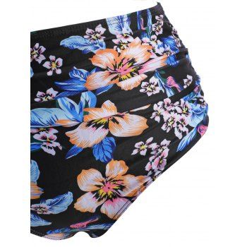 Kaufen Vacation Swimsuit Floral Print Ruched Push Up Tankini Swimwear. Bild