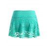 Guipure Lace Plain Skirted Swim Bottom - GREEN S