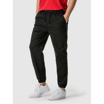 

Drawstring Jogger Casual Pants, Black
