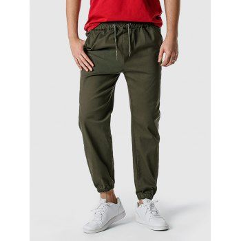 

Drawstring Jogger Casual Pants, Army green