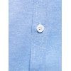 Cartoon Patch Print Long Sleeve Pocket Shirt - BLUE XXL