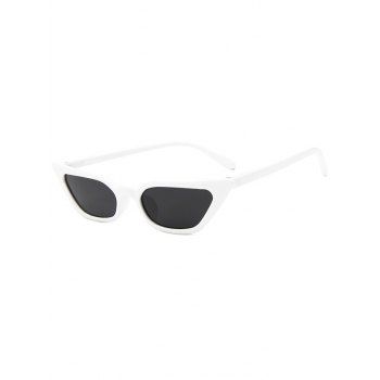 

Eye Frame Slim Anti UV Sunglasses, Milk white