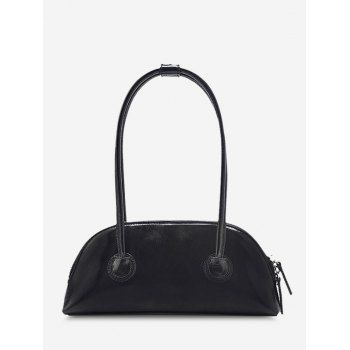 

Minimalistic Double Thin Handle HandBag, Black