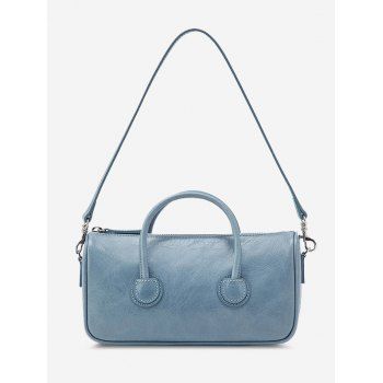 

Solid Dual Handle Shoulder Bag, Jeans blue