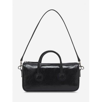 

Solid Dual Handle Shoulder Bag, Black