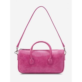 

Solid Dual Handle Shoulder Bag, Rose red