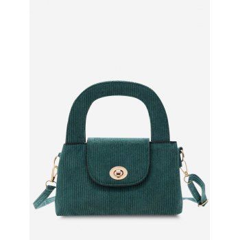 

Ribbed Corduroy Dual Handle Crossbody Bag, Dark turquoise