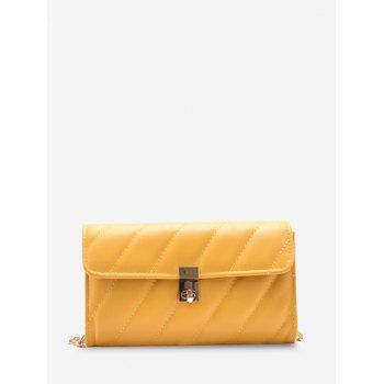 

Diagonal Quilted Chain Crossbody Bag, Sun yellow