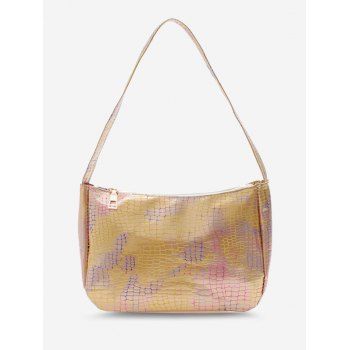 

Colorful Metallic Snake Print Shoulder Bag, Golden
