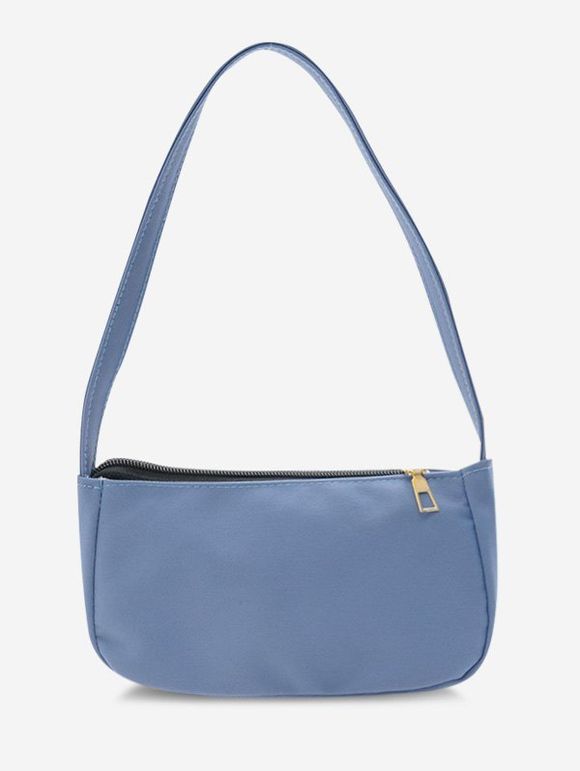 Sac à Bandoulière Décontracté Rectangle en Couleur Unie - Bleu Koi 
