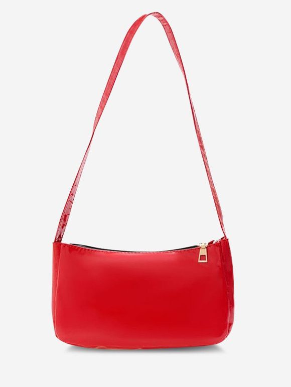 Sac à Bandoulière en Cuir Verni - Rouge 