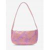 Sac à Bandoulière Motif Imprimé Métal Coloré - Rose 
