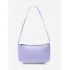 Sac à Bandoulière en Simili Cuir de Couleur Unie - Mauve 