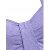 Mini Robe Nouée Panneau en Dentelle à Mancherons - Violet clair XXL