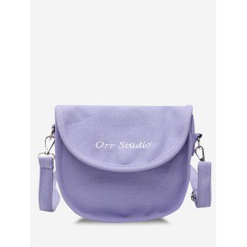 

Mini Canvas Flap Crossbody Bag, Mauve