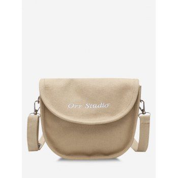 

Mini Canvas Flap Crossbody Bag, Light khaki