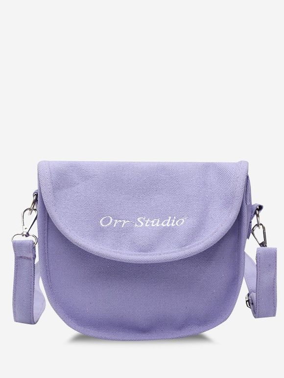 Mini Sac Bandoulière en Toile à Rabat - Mauve 