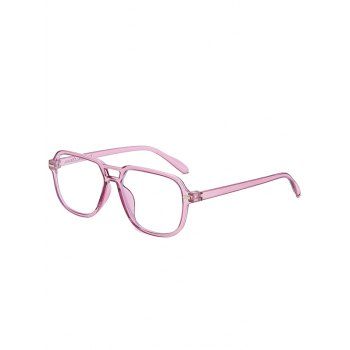 

Square Frame Double Nose-Bridge Glasses, Mauve