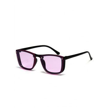 

Sqaure Unframed Anti UV Sunglasses, Purple mimosa