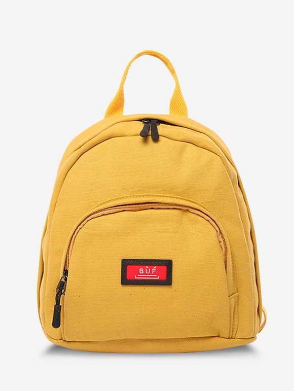Sac à Dos Décontracté Multifonctionnel en Canevas - Jaune Soleil 