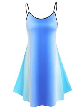 Plus Size Ombre Color Cami Dress