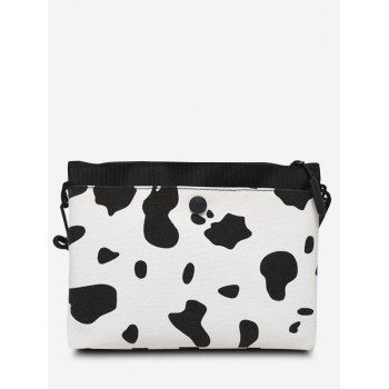 

Monochrome Flat Canvas Crossbody Bag, White
