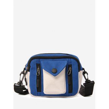 

Canvas Pocket Versatile Crossbody Bag, Blue