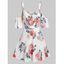 Robe à Imprimé Fleur à Epaule Dénudée 2 en 1 - Blanc XXXL