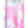 Robe Mi-longue Haute Basse Teintée Imprimée à Lacets en Ligne A - multicolor XXXL