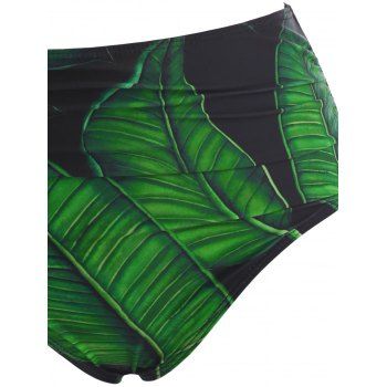 Buy Tummy Control Vacay Swimsuit Tropical Leaf Criss Cross Bikini Swimwear. Picture