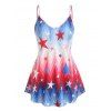 Débardeur Ombre à Imprimé Étoile Grande Taille - multicolor L