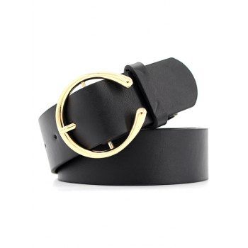 

Minimalist C Shaped Pin Buckle Belt, Black