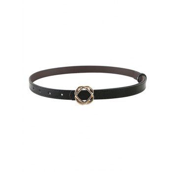 

Brief Knot Shape Buckle Dress Belt, Black