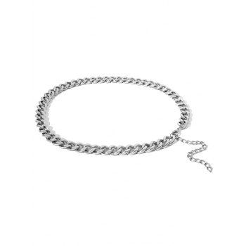 

Brief Thick Alloy Waist Chain, Silver