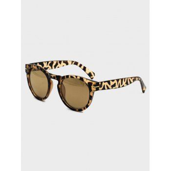 

Circular Retro Tortoise Pattern Sunglasses, Bee yellow